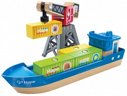Дървен товарен кораб и магнитен кран - HaPe