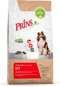 Натурална студено пресована суха храна за кучета Prins Standard Fit — 3 кг, с пилешко и пуешко, от серията ProCare, над 1 година