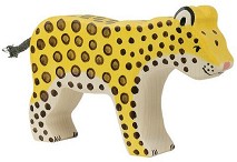 Дървена фигурка на леопард - Holztiger — 80566