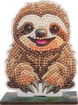 Декорирай сам фигурка на Ленивец - Craft Buddy - Творчески комплект от серията Crystal Art