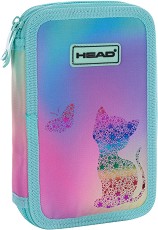 Ученически несесер Head - Astra S.A. - С 2 отделение от серията Kitty Ombre — 503022056