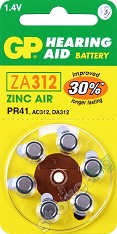Батерия PR41 / ZA312 - Цинк-Въздушна 1.4V - 6 броя - батерия