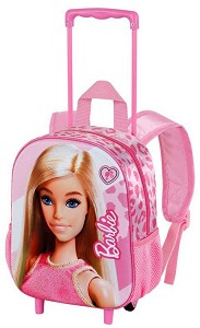 Раница за детска градина - Karactermania - С телескопична дръжка и колелца на тема Barbie — 07160