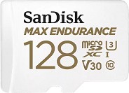 Micro SDHC   128 GB SanDisk - Class 10, U3, V30, A1  SD    Max Endurance - 
