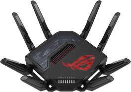   ASUS ROG Rapture GT-BE98 - 2.4 GHz (1376 Mbps), 5 GHz (5764 Mbps), 6 GHz (11529 Mbps), 8  - 