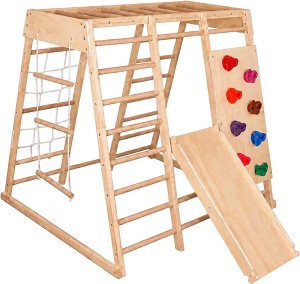Детска дървена катерушка и пързалка - Ginger Home — W01F227
