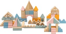 Детски дървен конструктор - Viga Toys - От 50 части, от серията PolarB — 44093