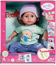 Кукла с аксесоари Brother Play & Style - Zapf Creation - С размер 43 cm, от серията Baby Born — 833049