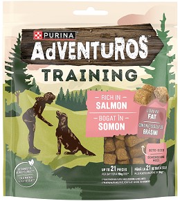 Тренировъчни лакомства за кучета Adventuros Training - 115 г, със сьомга, в зряла възраст