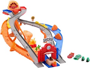 Писта Rescue Road Raceway с колички - Mattel - На тема Колите — JFL57