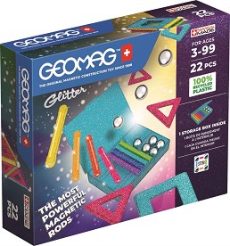 Магнитен конструктор Geomag - Glitter Panels - От 22 части