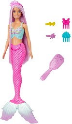 Кукла Барби русалка с дълга коса - Mattel - С аксесоари на тема Barbie — HRR00