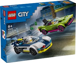 LEGO City - Преследване с полицейска кола - Детски конструктор — 60415