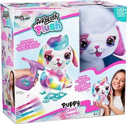 Плюшена играчка за оцветяване Кученце - Canal Toys - Творчески комплект от серията Airbrush Plush — OFG249