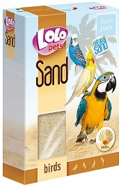 Пясъчна баня за птици Lolo Pets - 1,5 кг, с мидени черупки
