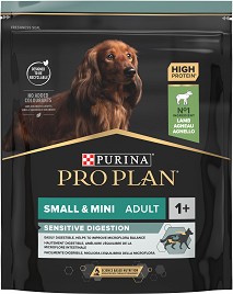 Суха храна за кучета с чувствително храносмилане Purina Pro Plan Sensitive Digestion Adult Small & Mini — 3 кг, с агнешко, за дребни и малки породи, над 1 година