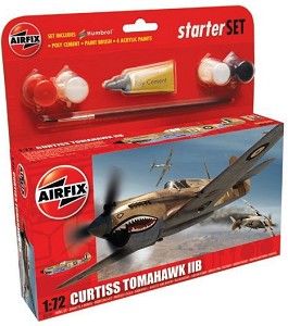 Изтребител-бомбардировач - Curtiss Tomahawk IIB - Сглобяем модел - стартов комплект — Airfix A55101