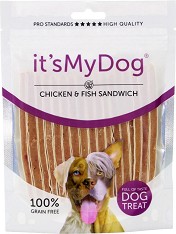 Лакомства за кучета its My Dog Sandwich - 85 г, с пилешко и риба