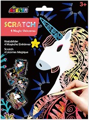 Скреч картини Еднорози - Avenir - Творчески комплект — CH221571