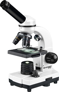 Монокулярен микроскоп Bresser Biolux SEL - С увеличение 40 - 1600x, микроскопски проби и аксесоари Junior