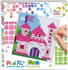 Мозайка с пиксели XL Замък - Pixelhobby - Творчески комплект — 41057-Castle