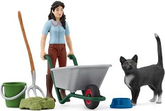 Фигурки за игра Почистване и грижа - Schleich - От серията Horse Club — 42747