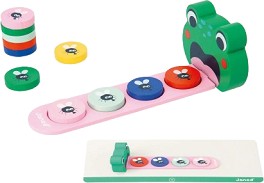 Дървена играчка Жаба с алгоритми - Janod — J05088