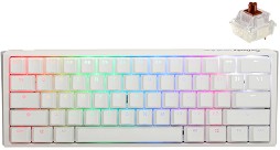    Ducky One 3 Mini Pure White - 60%,  USB  1.8 m, ANSI Layout, Hot-Swap, Cherry MX Brown RGB - 