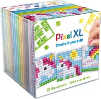 Мозайка в рамка Еднорози - Pixelhobby - Творчески комплект — 24207