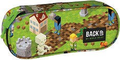Овален ученически несесер BackUp A 61 - С 1 отделение на тема Minecraft — 709845
