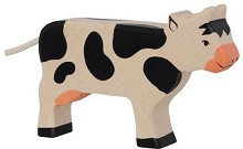 Дървена фигурка на петниста крава - Holztiger — 80003