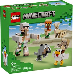 LEGO Minecraft - Пустинната атака на жокея на пилета - Детски конструктор — 21592