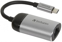  USB-C male  RJ45 female Verbatim -   10 cm - 