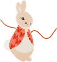 Играчка за шиене Флопси - Orange Tree Toys - Творчески комплект на тема Зайчето Питър — OTT13256