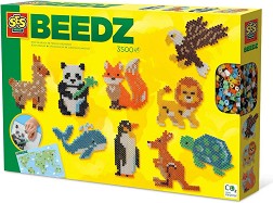 Направи си животни от света - SES Creative - Творчески комплект от серията Beedz Art — 06207