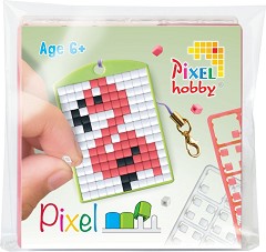 Мозайка ключодържател Фламинго - Pixelhobby - Творчески комплект — 23134
