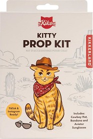 Комплект за котки Kiko Kitty Prop Kit - С очила, бандана и шапка