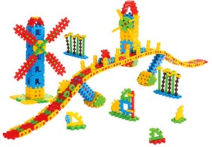 Детски вафлен конструктор Windmills - Mario Inex - 245 едри части