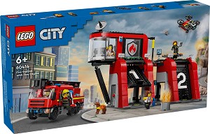 LEGO City - Пожарна станция и пожарникарски камион - Детски конструктор — 60414
