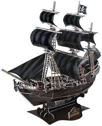 Кораб Отмъщението на кралица Анна - 3D пъзел от 155 части — CubicFun T4005h
