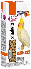 Крекери за корели Lolo Pets - 2 × 45 г, с плодове, от серията Smakers