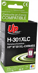 Касета с мастило за принтер UPrint H-301XLC Color - 430 страници