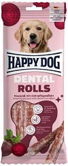 Дентални лакомства за кучета Happy Dog Rolls - 148 г, с цвекло, за средни и големи породи, от серията Dental Snacks