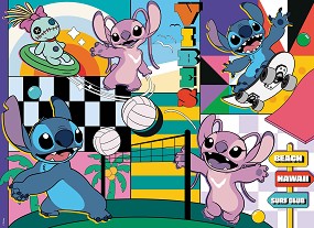 Лило и Стич - Двулицев пъзел от 108 части на тема Лило и Стич — Lisciani Giochi 109777