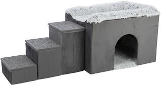 Къщичка със стъпала за кучета и котки Trixie Cave Harvey — 135 × 47 × 50 см, 135 / 47 / 50 и 154 × 60 × 60 см