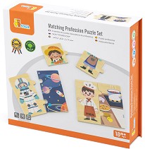 Професии - 8 дървени пъзела от 3 части — Viga Toys 44650