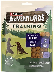 Тренировъчни лакомства за кучета Adventuros Training - 115 г, с еленско, в зряла възраст
