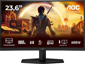 AOC C24G42E - 23.6", Fast VA, 180 Hz, 16:9, 1920 x 1080, 0.5 ms, 2 x HDMI, DisplayPort - 