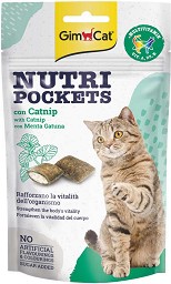 Лакомства за котки GimCat Nutri Pockets - 60 г, с котешка трева и витамини