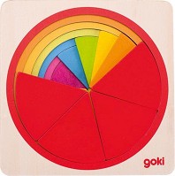 Дъга - Многослоен дървен пъзел от 21 части — Goki 57737